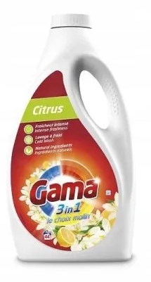 Żel do prania GAMA CITRUS 3w1, 2200 ml (44 prania)