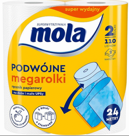 Ręcznik papierowy Mola Podwójne Megarolki (2rolki)