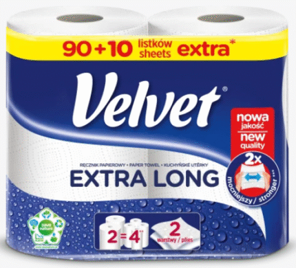Ręcznik papierowy VELVET Extra Long (2 rolki)