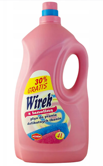 Płyn do prania delikatnego z lanoliną WIREK 4L