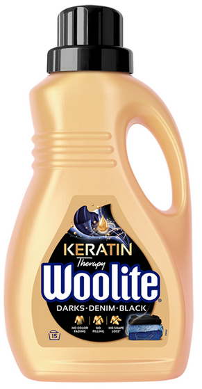 Płyn do prania czarnych ubrań Woolite Keratin 0,9L (15 prań)