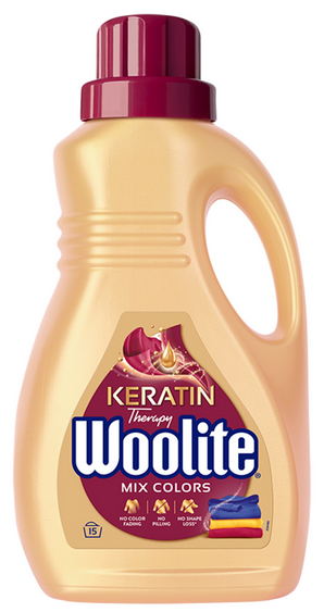 Płyn do prania ubrań kolorowych Woolite Keratin 0,9 L (15 prań)