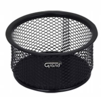 Organizer Biurowy na spinacze, pinezki - czarny, metalowy GRAND (GR-010)