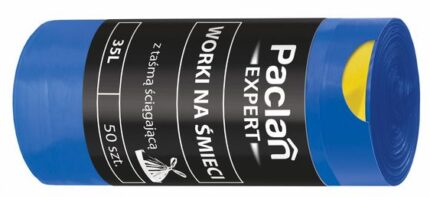 Worki na śmieci uniwersalne z taśmą Paclan Expert  35L 50 szt